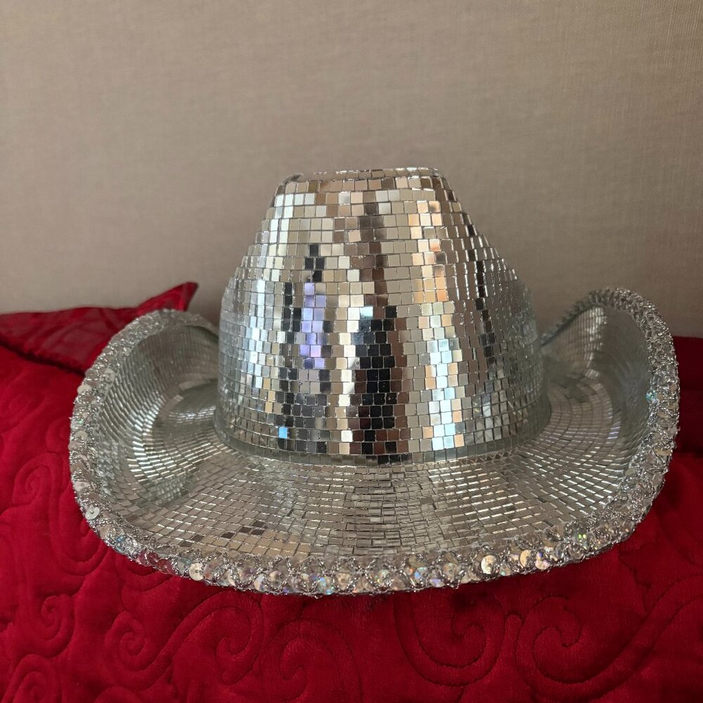 Disco Ball Cowboy Hat Mirror Mosaic